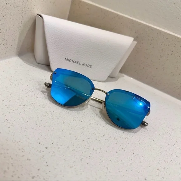 Michael Kors Reflective Blue Sunglasses display picture 2
